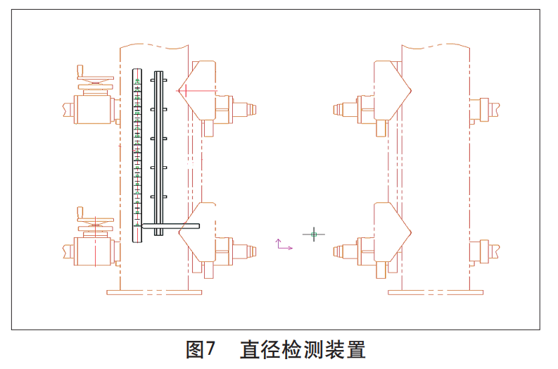 衛生紙復卷機直徑檢測裝置